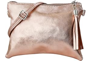 SH Leder, Anny G248 - Borsetta a tracolla in vera pelle, pochette, borsa da sera, 22 x 15 cm