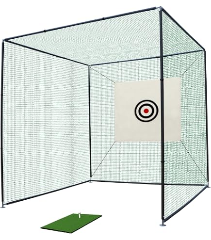 Golf-Simulator-Käfig 3x2,4m – Mit Netz, Aufprallschutz Und HD-Bildschirm Für Drinnen