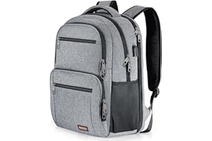 BIKROD Plecak męski, plecak szkolny, dla chłopców, torba na laptopa 15,6", dla nastolatków, z przyłączem ładowania USB,