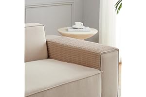 Meider Sofa Armrest Cover Couch Arm Cover Arm Covers for Chair, Anti-Slip Couch Arm Protectors Washable Sofa Arm rest Covers (Brown, 55x66cm 2pcs)