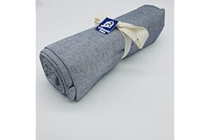 L'EMPORIO CASA Telo Copridivano Copriletto Tela Grossa Robusta Cotone in Panama 160X260-260x280-360x280 Maxi Lenzuolo Copritutto Cotone foulard (BLUE, 260X280)