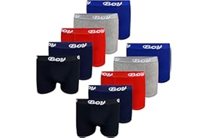 LOREZA ® 10 Jungen Boxershorts aus Baumwolle Gr. 92-170