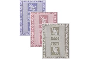 ‎BETZ Betz 3er Set Geschirrtücher Geschirrhandtuch Gläsertuch Halbleinen Jacquard Olive Gläsertücher Küchentuch Handtuch Größe 50 x 70 cm