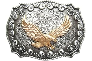 Schnalle123 Gürtelschnalle 10.4 x 7.8 cm Adler Western Cowboy Western Amerika- 3D Optik für Gürtel Schnalle Buckle - robuste Verarbeitung aus Metall - Wechselgürtel Modell 254