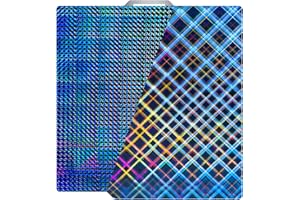 TIOPY Rainbow Plaid +Phantom H1H Bambu Lab Build Plate 257x257mm, 3D Double Sided Print H1H Spring Steel for Bambu Lab X1 X1C X1E P1P P1S A1,No Magnetic Base