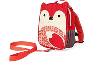 Skip Hop - Zoo Mini Backpack with Safety Harness-Fox Borse e Zaini Peluche, Multicolore (S212266)