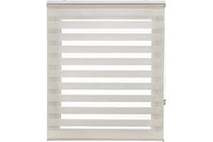 BLINDECOR Uniestor Basic estor noche y día color Lino - estor de 100 x 250 cm (ancho x alto) | Tamaño de la tela 97 x 245 cm. Estores enrollables noche y día