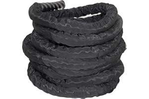 ‎POWRX POWRX Battle Rope mit Überzug inkl. Workout I Ø 38 oder 50 mm I Trainingsseil Sportseil Schlagseil Tau Seil für Fitness Kraft Training I versch. Länge I Wandhalterung optional
