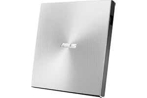 ‎ASUS Asus ZenDrive U9M externer DVD-Brenner (für Apple MacBook & Windows PCs/Notebooks, inkl. USB-C Kabel, Brennsoftware & Nero Backup App, M-Disc Support, USB 2.0) silber