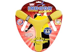 Wicked Indoor Booma Yellow | The World's Best Return Sports Boomerang | Made from Soft and Safe Memorang Foam, WKIND-Y, Jaune