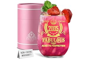 Kies®GIFT Oro 2005 Regalo Bicchieri Vetro 18 Anni Tazza Personalizzata Regali Divertenti Idee Regalo Uomo Regali Natale Originali Amica Bomboniere 18 Anni Decorazioni Amica Regali Anniversario