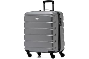 Flight Knight Leichte 4-Rad-ABS-Hartschalenkoffer, Handgepack, zugelassen fur Fluggesellschaften, einschließlich British Airways, und maximale Große fur easyJet, große Handgepacktasche 56x45x25cm