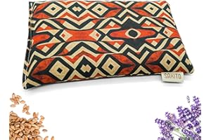SAKITO Saco Semillas Microondas (25x15 cm) - Cojin Térmico Natural para Cervicales, Uso en Calor o Frio - Muy Duradero con Tela de Primera Calidad - Aroma a Lavanda (Tribal, 25 x 15 cm)
