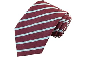 GREAT BRITISH TIE CLUB Matilda Schulkrawatte (132,1 cm Länge), Kastanienbraun, Weiß