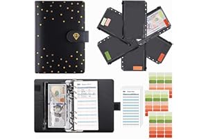 Harphia Zestaw planerów w formacie A6 z kolorowymi guzikami z poliuretanu (PU) Black Diamond