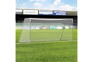 ‎FORZA FORZA Steel42 Fußballtore | Ultrarobustes Stahltor [6 Größen] | Vorschriftsmäßige Größe, wetterbeständig, tragbar mit Bodenpfählen und optionalem Rückprall-Kit