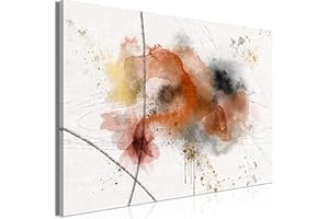 murando Quadro Astratto 60x40 cm 1 pezzo Stampa su tela in TNT XXL Immagini moderni Murale Fotografia Grafica Decorazione da parete Geometrico orange beige come dipinto a-A-0895-b-a