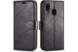 Case Collection für Samsung Galaxy A20e Hülle - Premium Qualität Leder Handyhülle | Magnet-Verschluss | Klappständer | Geld und Kartenhalter Hüllen | Kompatibel mit Samsung A20e Hülle