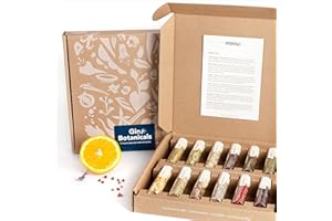 DO YOUR GIN Botanicals Coffret Épices À Gin | Pour Hommes & Femmes | Mélanges Pour Cocktails | Pour Barman | Herbes Pour Gin Maison | Cadeau De Pendaison De Crémaillère | 12 Épices Naturelles