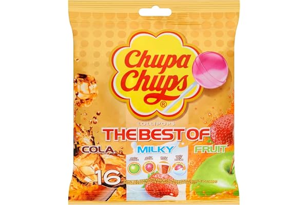 Chupa Chups Sucettes Lolly Pops 16 Sucettes 192 g