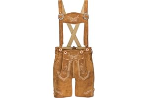 SCHÖNEBERGER TRACHTEN COUTURE Pantalones de Cuero para niños Wiesnspatz Pantalones de Cuero Tradicionales niños y niñas Schöneberger Pantalones Tradicionales Cortos