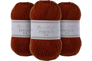 Utopia Crafts DK Double Knitting Yarn 3x 100g (Cherry Wood)