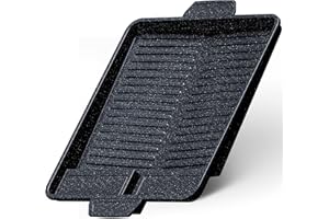 EVOCAMP Plaque de gril Réhausse pour réchaud à gaz, poêle grill antiadhésive pour réchaud de camping, Plancha pour BBQ, camping et barbecue à gaz, accessoires pour réchaud de camping, réhausse de gril