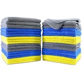 Polyte 36 Pcs Multi-Purpose Microfiber Cleaning Towel 300 gsm, 16x16 inch