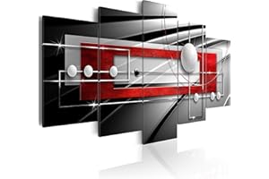 CUADROS B&D XXL murando Cuadro en Lienzo Abstracto 5 piezas Impresión en Material Tejido no Tejido Impresión Artística Imagen Gráfica Decoracion de Pared