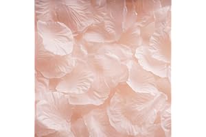 RUIYWEN 1000 Pezzi di Petali di Rosa in Seta Artificiale Color Champagne per San Valentino, Fiori per Matrimoni, Coriandoli, Spargimento da Tavola