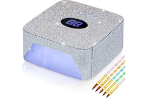Lampe UV Ongles Gel, AZ GOGO Lampe UV LED Professionnelle avec Séchage Rapide (30s/60s/99s), Lampe UV Rechargeable et Sans Fil pour Vernis Semi-Permanent - Idéale pour Domicile et Salon