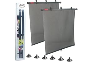 Heyner Car Window Shades Blinds Sunshade Curtains Roller Blinds Kids Baby UV Protection Large Size 2x52cm