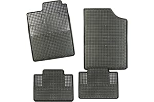 ‎CARFASHION Automatte Parabolica, Allwetter Universal Fussmatten Set 4 Teilig, ohne Mattenhalter, TPE Gummimatte Schwarz, Passend für Viele Auto Typen