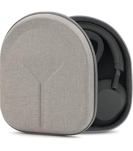 Étui De Transport Rigide Pour Casque Sony WH-1000XM6 - Coque EVA Antichoc Noir/gris - 21x21x7,6 Cm