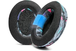 WC Freeze dla Arctis Nova — Wymienne nauszniki z żelem chłodzącym z tkaniny hybrydowej dla Arctis Nova Pro Wired, Nova 7, 5, 4, 3, 1 — Wykonane przez Wicked Cushions | 90's Black