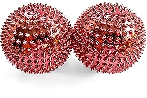 ‎MYSKILLS4LIFE 2 x DBT Skills Hedgehog Ball, Magnetic High Stress Acupressure Ball, Rose Gold, 47 mm Diameter, for Stress Relief or Massage, Against Tension and for More Mobility and Concentration