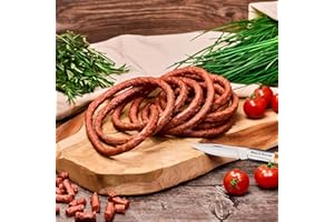 WURSTBARON® Paquet de recharge de salami pour votre tambour de câble à saucisses, 3,5 m de délicieuses saucisses de style de Cracovie, haute qualité et arôme fumé, 240 g