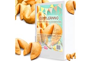 D&D Fun Cookies Biscotti della Fortuna 50 pezzi | Biscotti Compleanno | Biscotti della fortuna cinesi | Biscotti confezionati singolarmente | Biscotti fortuna | Biscotti regalo | Fortune Cookies