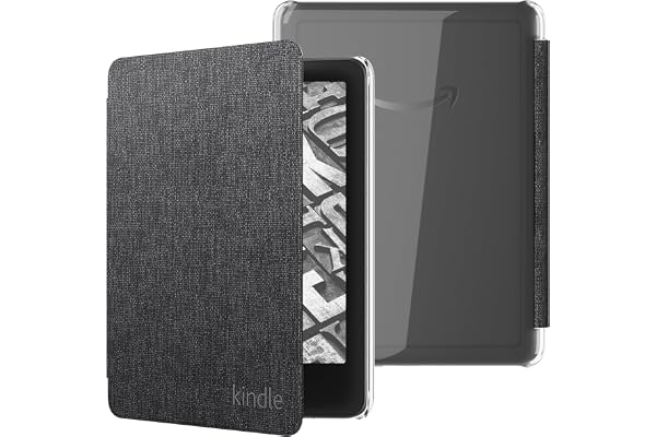 Tout nouvel étui en tissu avec dos transparent pour Kindle Paperwhite (modèle 2024) et Kindle Colorsoft Signature Edition