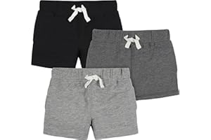 Gerber Baby Boys Toddler 3-Pack Pull-on Knit Shorts Casual Shorts