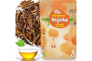‎GOODWEI Bio Houjicha gerösteter Grüner Tee aus Japan, 120g | Traditionelle Grüntee Spezialität geröstet - Koffeinarm