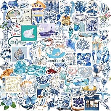 100 Stickers Néons JOOTUEPO - Vinyle Imperméable - Pour Gourde, Valise, Cahier, Ordinateur