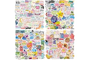 AIRNOGO Autocollant Motivation 200 Stickers Citation, Style Inspirant de Pensee Positive, Stickers Vinyle Impermeable, Autocollant pour Gourde Ordinateur Portable Scrapbooking Journal Skate Phone Agenda etc