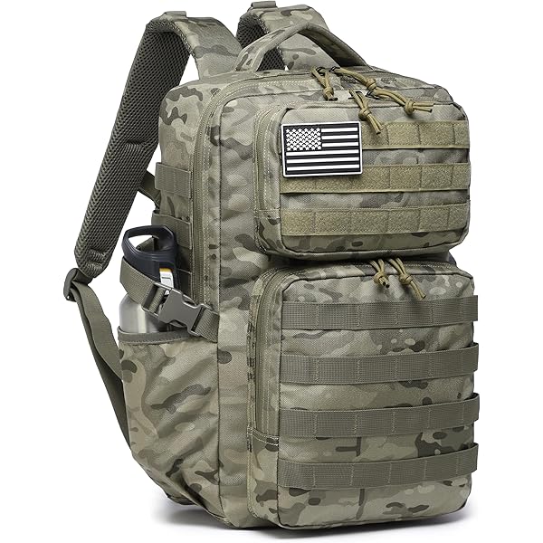 HUNTVP Sac à Dos Militaire 40L – Nylon 900D – Compatible PC 15,6″ – Système MOLLE – Pour Rando Et Voyage