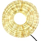 Baroni Home Luci Led Natale per interno ed esterno, Tubo Luminoso ad 8 funzioni di illuminazione, 480 LED 20 M Bianca Calda