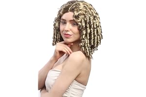 WIG ME UP- 90900-ZA61B Peluca Cosplay Carnaval Mujeres Gothic Lolita Barroco, Partida Media, Rubio Ceniza, Rizado