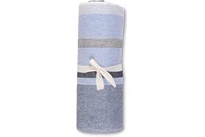 HomeLife Telo Copridivano Riga Blu [160X280] Made in Italy | Telo Copritutto Cotone Multiuso ideale come Copriletto Singolo Estivo, Telo Arredo Divano, Telo Mare Grande, Telo Auto per cani