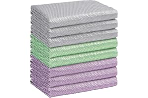 HOMEXCEL Microfiber Glass Cleaning Cloths-8PK, Lint Free Window Cleaning Cloth, Glasses, Mirrors, Screens, Stainless Steel, Premium Microfiber Wipes for Cleaning, Glass and Window Cleaner,30 x 30 cm