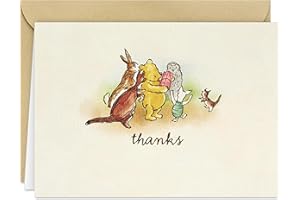 Hallmark Disney Winnie the Pooh Thank You Notes (20 Blank Cards with Envelopes) for Birthdays, Baby Showers, Friendsgiving