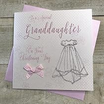 Handgefertigte Glückwunschkarte „Special Granddaughter“ – 16x16 Cm, Mit Glitzer & Strass, Inkl. Umschlag